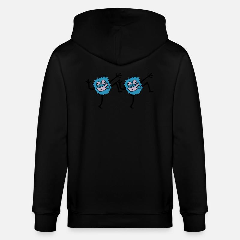 2 monstres dansants - Veste à capuche bio CULTIVATOR Stanley/Stella Unisexe - noir