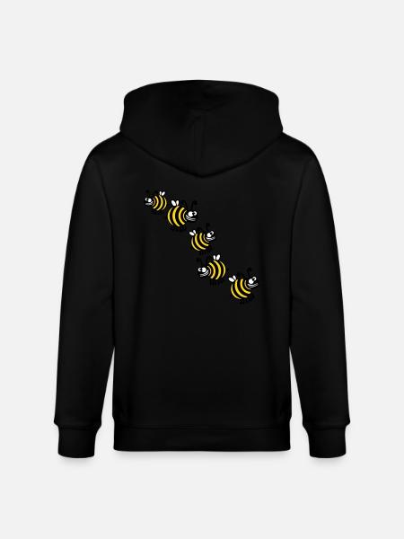 Thick crazy bees - Stanley/Stella CULTIVATOR Unisex Organic Hooded Jacket - black