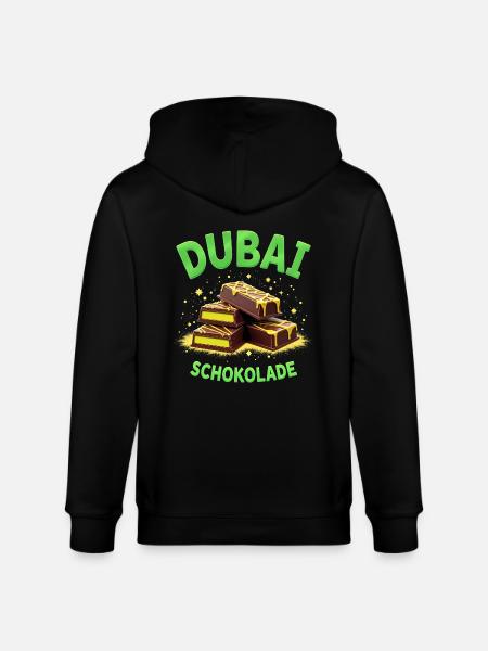 Dubai Chocolate - Chocolate Fun - Stanley/Stella CULTIVATOR  Unisex Organic Hooded Jacket - black