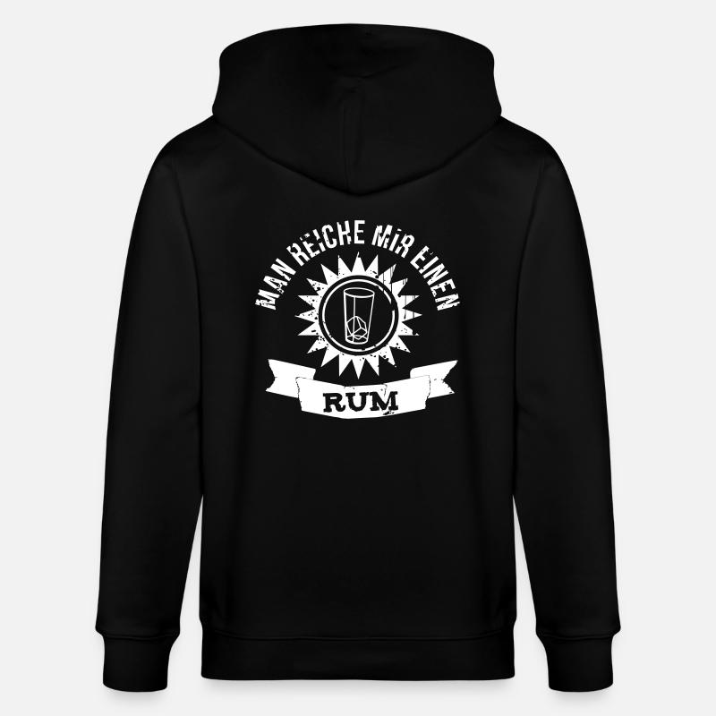 Man reiche mir einen Rum - Stanley/Stella Unisex Bio-Kapuzenjacke CULTIVATOR  - Schwarz
