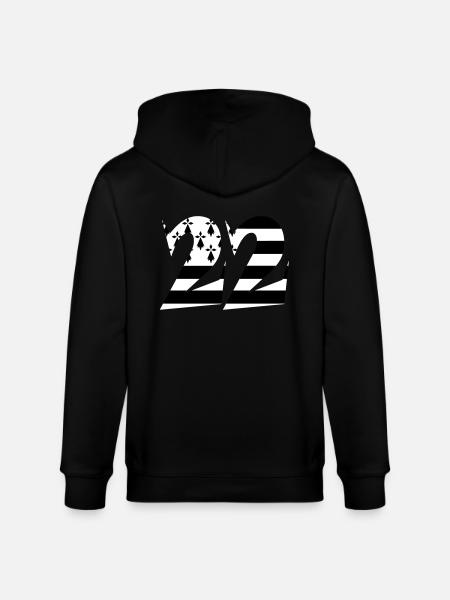 22 Britain flag - Stanley/Stella CULTIVATOR Unisex Organic Hooded Jacket - black