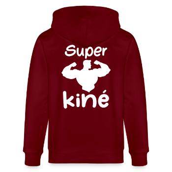 Super kiné - Veste à capuche bio CULTIVATOR Stanley/Stella Unisexe - bordeaux - Dos - Anna (173cm)