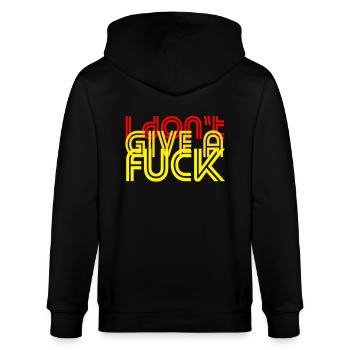i do not give a fuck - Stanley/Stella CULTIVATOR  Unisex Organic Hooded Jacket - black - Back - Anna (173cm)