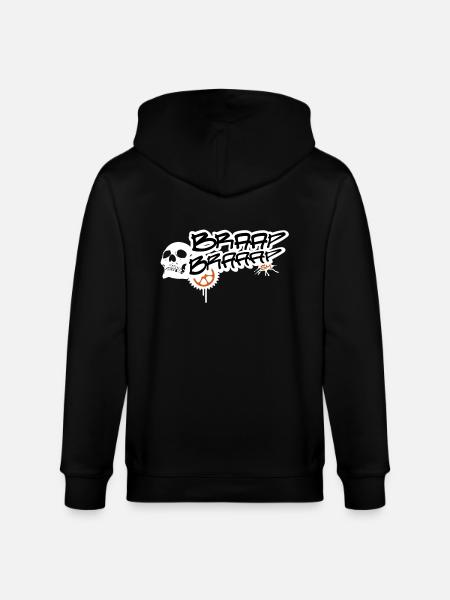 BRAAP BRAAAP MACHINE SKULL - Stanley/Stella Unisex Bio-Kapuzenjacke CULTIVATOR  - Schwarz