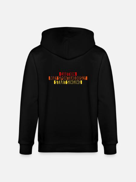 may spontaneously start singing - Stanley/Stella CULTIVATOR Unisex Organic Hooded Jacket - black
