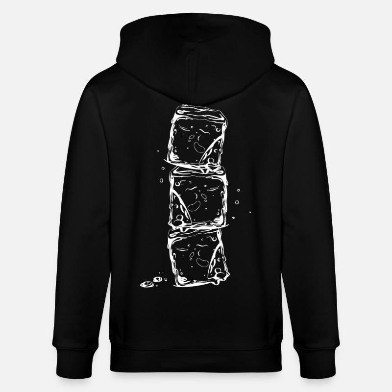 Glaçons et gouttes d'eau - Veste à capuche bio CULTIVATOR Stanley/Stella Unisexe - noir