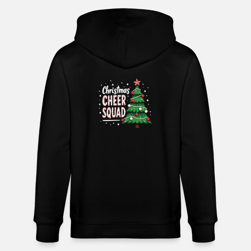 Weihnachtsfreude Cheer Squad Baum Spaß - Stanley/Stella Unisex Bio-Kapuzenjacke CULTIVATOR  - Schwarz