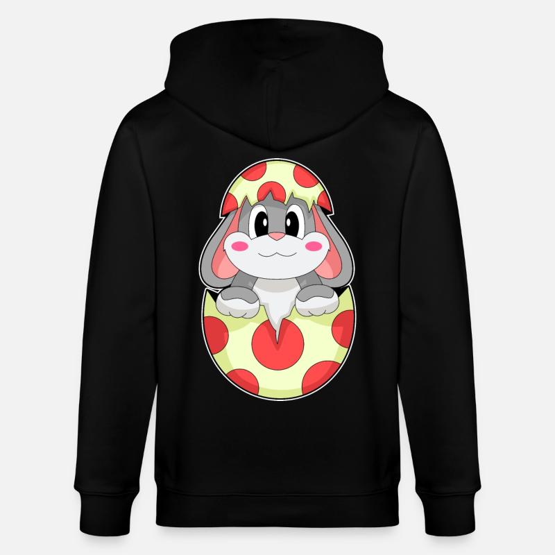 Oeuf de lapin - Veste à capuche bio CULTIVATOR Stanley/Stella Unisexe - noir