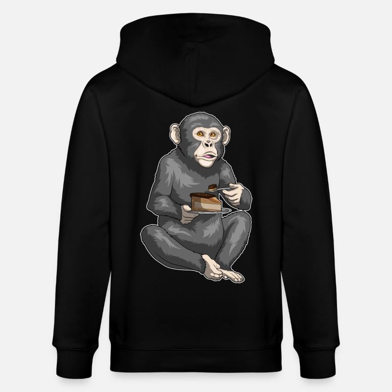 Gâteau d’anniversaire singe - Veste à capuche bio CULTIVATOR Stanley/Stella Unisexe - noir