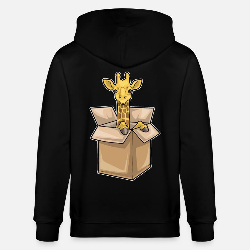 Giraffe Box - Stanley/Stella Unisex Bio-Kapuzenjacke CULTIVATOR - Schwarz