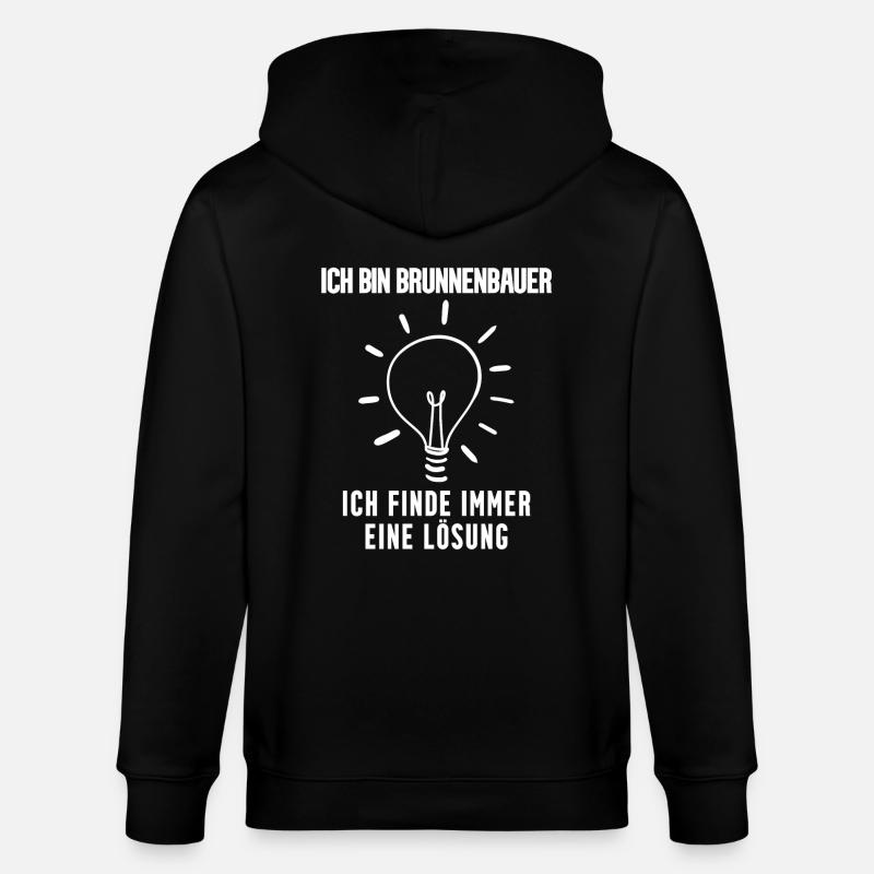 Brunnenbauer - Stanley/Stella Unisex Bio-Kapuzenjacke CULTIVATOR  - Schwarz