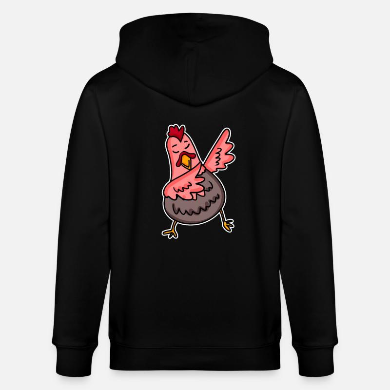 Dabbing Dab Poulet - Veste à capuche bio CULTIVATOR Stanley/Stella Unisexe - noir