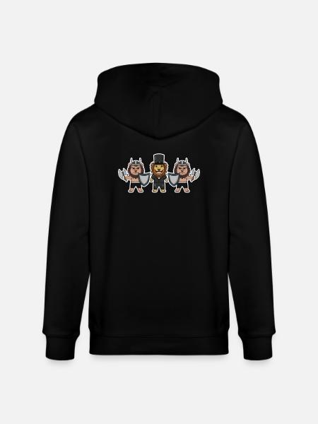 Groom Security Viking Lions - Stanley/Stella CULTIVATOR  Unisex Organic Hooded Jacket - black