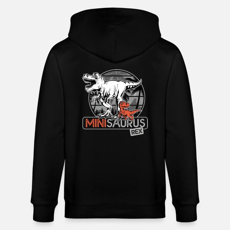 Minisaurus rex Cadeau garçon dinosaure - Veste à capuche bio CULTIVATOR Stanley/Stella Unisexe - noir