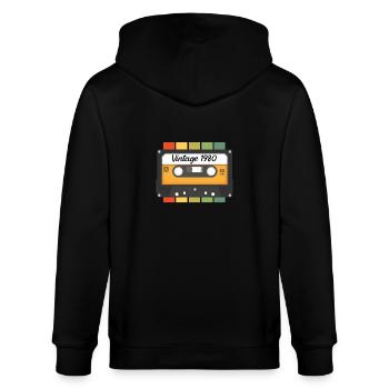 1980 - Stanley/Stella Unisex Bio-Kapuzenjacke CULTIVATOR  - Schwarz - Hinten - Anna (173cm)