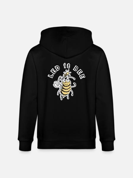 LED it BEE - joke - Stanley/Stella CULTIVATOR Unisex Organic Hooded Jacket - black