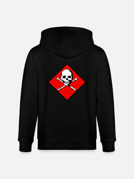 Skull and bones - Stanley/Stella CULTIVATOR Unisex Organic Hooded Jacket - black
