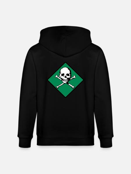 Skull and bones - Stanley/Stella CULTIVATOR  Unisex Organic Hooded Jacket - black