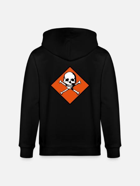 Skull and bones - Stanley/Stella CULTIVATOR  Unisex Organic Hooded Jacket - black