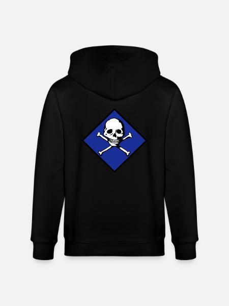 Skull and bones - Stanley/Stella CULTIVATOR  Unisex Organic Hooded Jacket - black
