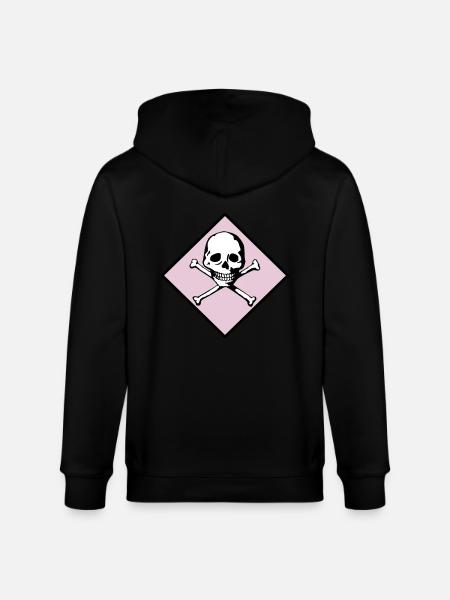Skull and bones - Stanley/Stella CULTIVATOR  Unisex Organic Hooded Jacket - black