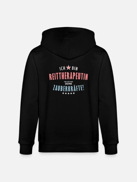 Reittherapeutin Beruf - Geschenk - Stanley/Stella Unisex Bio-Kapuzenjacke CULTIVATOR  - Schwarz