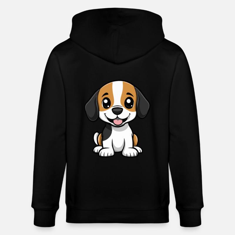 Beagle Chien Mignon - Veste à capuche bio CULTIVATOR Stanley/Stella Unisexe - noir