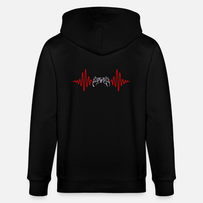 Puls Konsole Retro Controller - Stanley/Stella Unisex Bio-Kapuzenjacke CULTIVATOR  - Schwarz