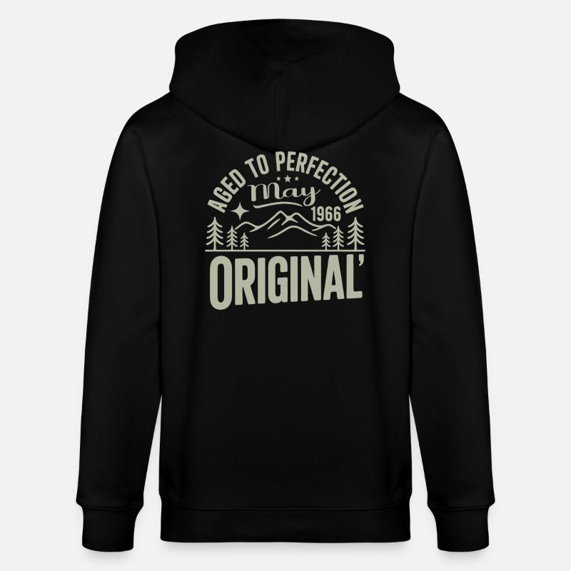 Mai 1966 – Legende der Gipfel und Berge - Stanley/Stella Unisex Bio-Kapuzenjacke CULTIVATOR  - Schwarz