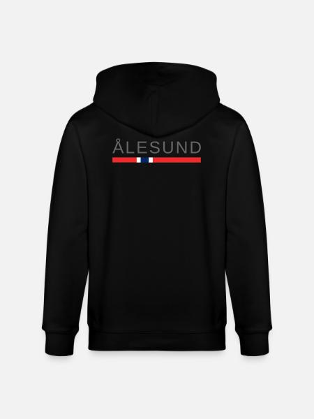 Alesund Norway - Stanley/Stella CULTIVATOR  Unisex Organic Hooded Jacket - black