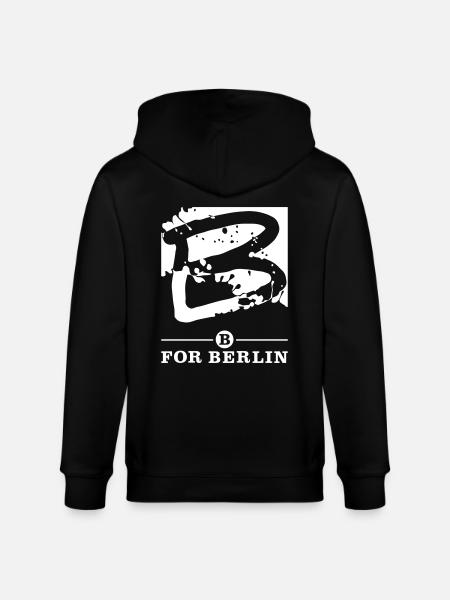 B for Berlin - Splash - Stanley/Stella Unisex Bio-Kapuzenjacke CULTIVATOR - Schwarz
