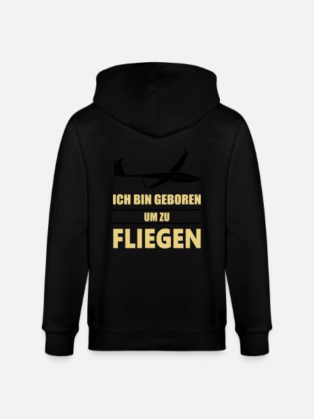 dg800_geborenumzufliegen_ - Stanley/Stella Unisex Bio-Kapuzenjacke CULTIVATOR - Schwarz