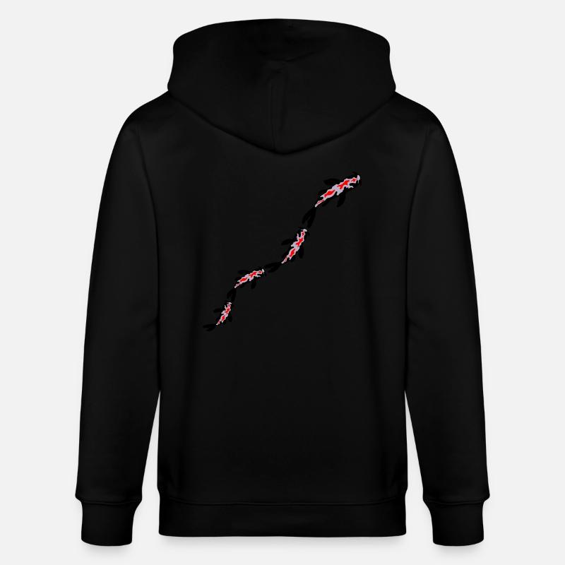 Beaucoup de poissons Koi Nishikigoi - Veste à capuche bio CULTIVATOR Stanley/Stella Unisexe - noir