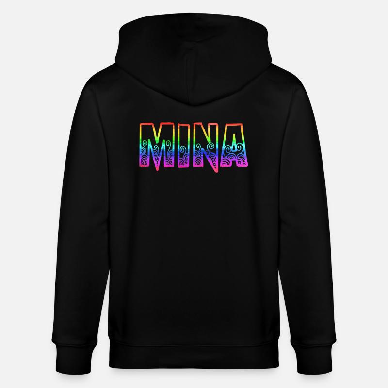 mina rs rainbow - Stanley/Stella CULTIVATOR  Unisex Organic Hooded Jacket - black