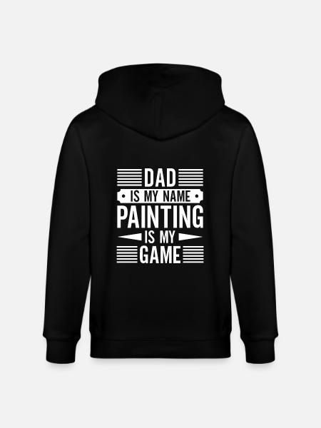 House Painter Dad Unique Gifts - Stanley/Stella CULTIVATOR  Unisex Organic Hooded Jacket - black
