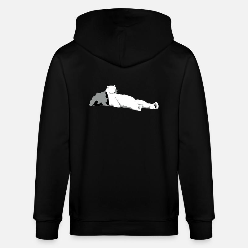 Eisbär - Stanley/Stella Unisex Bio-Kapuzenjacke CULTIVATOR  - Schwarz