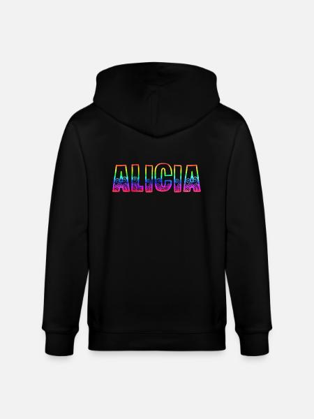 alicia rs rainbow - Stanley/Stella CULTIVATOR  Unisex Organic Hooded Jacket - black