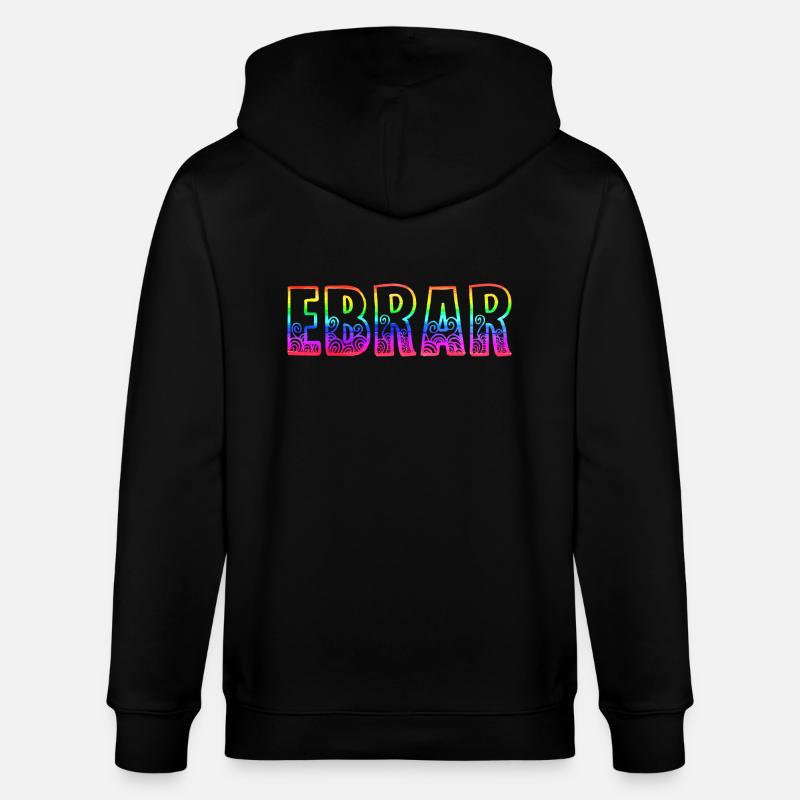 Ebrar RS Arc-en-ciel - Veste à capuche bio CULTIVATOR Stanley/Stella Unisexe - noir