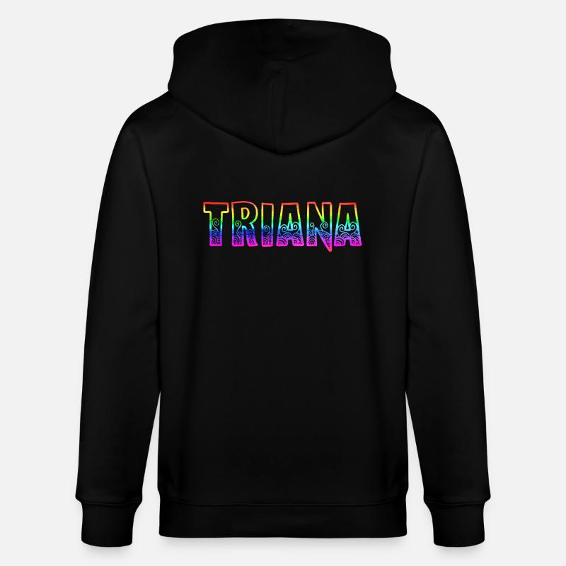 triana rs rainbow - Stanley/Stella CULTIVATOR Unisex Organic Hooded Jacket - black