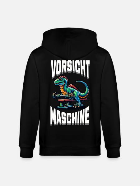 Gym Shirt – Beware Machine - Stanley/Stella CULTIVATOR  Unisex Organic Hooded Jacket - black