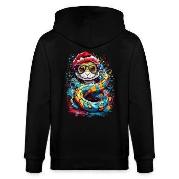 Snake - Stanley/Stella CULTIVATOR  Unisex Organic Hooded Jacket - black - Back - Anna (173cm)