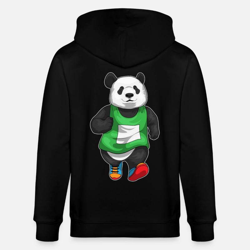 Panda Jogger Jogging Sport - Veste à capuche bio CULTIVATOR Stanley/Stella Unisexe - noir