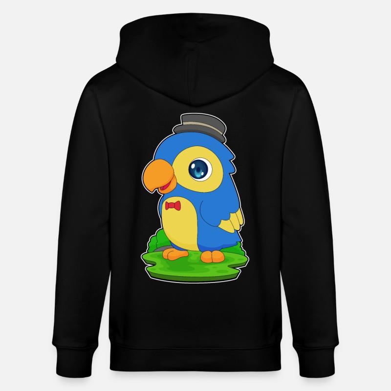 Nœud papillon Parrot Gentleman - Veste à capuche bio CULTIVATOR Stanley/Stella Unisexe - noir