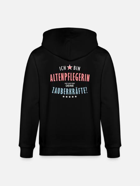 Altenpflegerin Beruf - Geschenk - Stanley/Stella Unisex Bio-Kapuzenjacke CULTIVATOR  - Schwarz