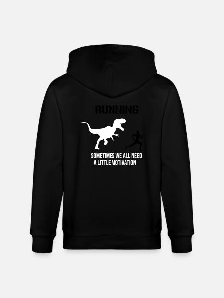 Motivation to run - Stanley/Stella CULTIVATOR  Unisex Organic Hooded Jacket - black