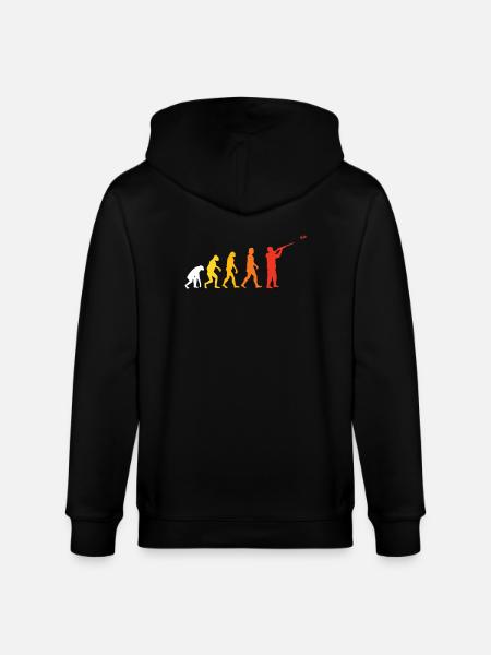 Clay pigeon shooting evolution - Stanley/Stella CULTIVATOR  Unisex Organic Hooded Jacket - black