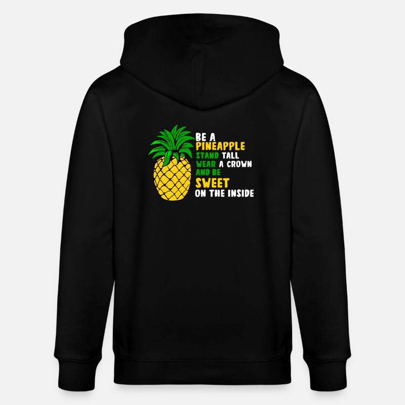 Ananas - Veste à capuche bio CULTIVATOR Stanley/Stella Unisexe - noir