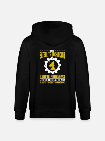 Satellite Technician - Stanley/Stella CULTIVATOR  Unisex Organic Hooded Jacket - black