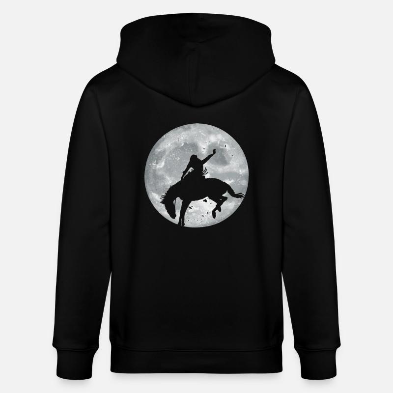 Rodeo Reiter Geschenk - Stanley/Stella Unisex Bio-Kapuzenjacke CULTIVATOR  - Schwarz