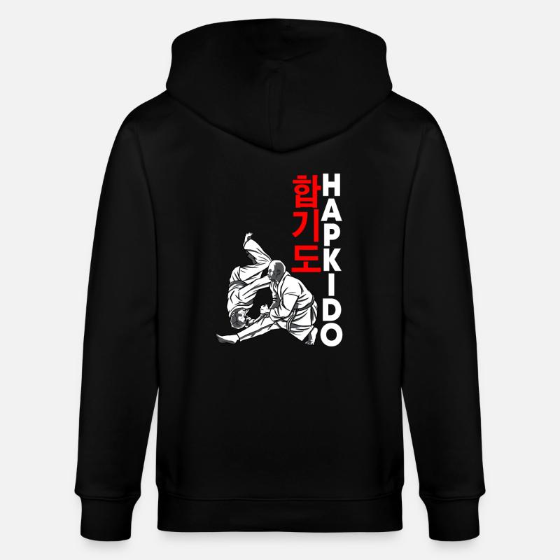 Hapkido - Stanley/Stella Unisex Bio-Kapuzenjacke CULTIVATOR  - Schwarz